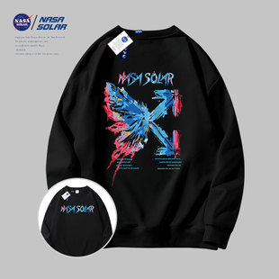 卡通印花透气重磅圆领卫衣百搭长袖 NASA 新款 秋冬季 潮 SOLAR联名款