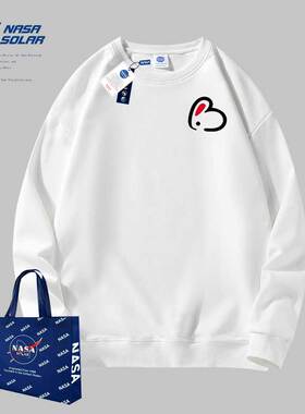 NASA SOLAR联名款秋冬季新款透气保暖圆领重磅休闲卫衣百搭长袖潮