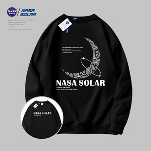 透气圆领卡通印花情侣卫衣休闲长袖 NASA 新款 秋冬季 潮 SOLAR联名款