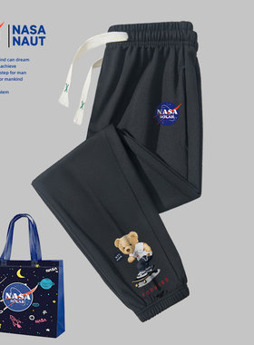 NASA SOLAR联名款2026年新款潮牌束脚宽松高街休闲运动情侣卫裤