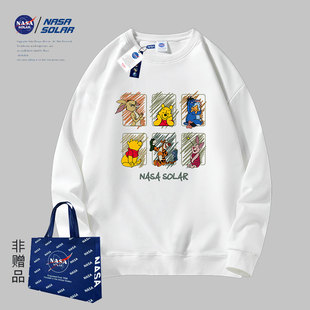 卫衣情侣 秋冬卡通印oversize潮牌男女同款 NASA SOLAR联名2025新款