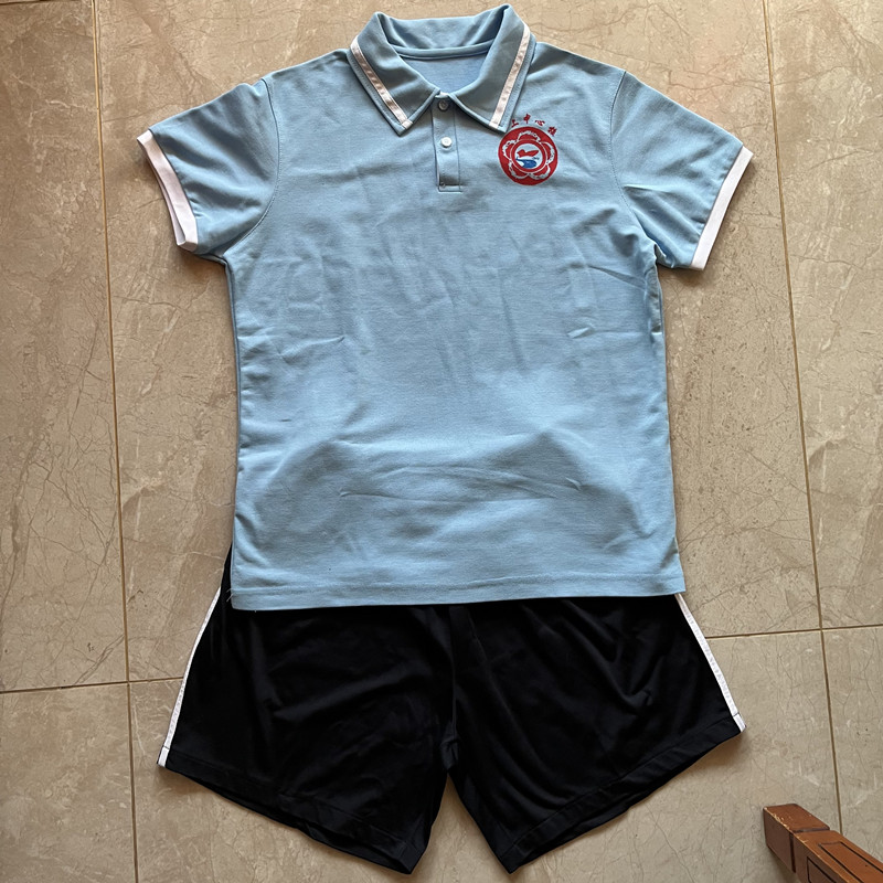 夏季北京窑上小学校服男生女生同款POLO衫纯棉网眼面料