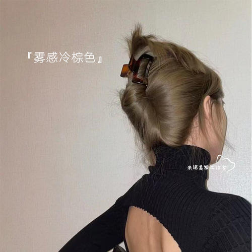 免漂色雾感冷棕色染发膏高级发色