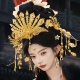 原创女帝孔雀发冠有凤来仪流苏发簪国风发饰唐制明制古风汉服配饰