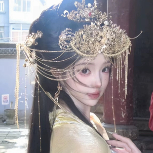 公主亡国古风汉服明制配饰异域面帘国风发钗头冠发簪面纱西域饰品