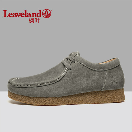枫叶板鞋休闲皮鞋男女同款
