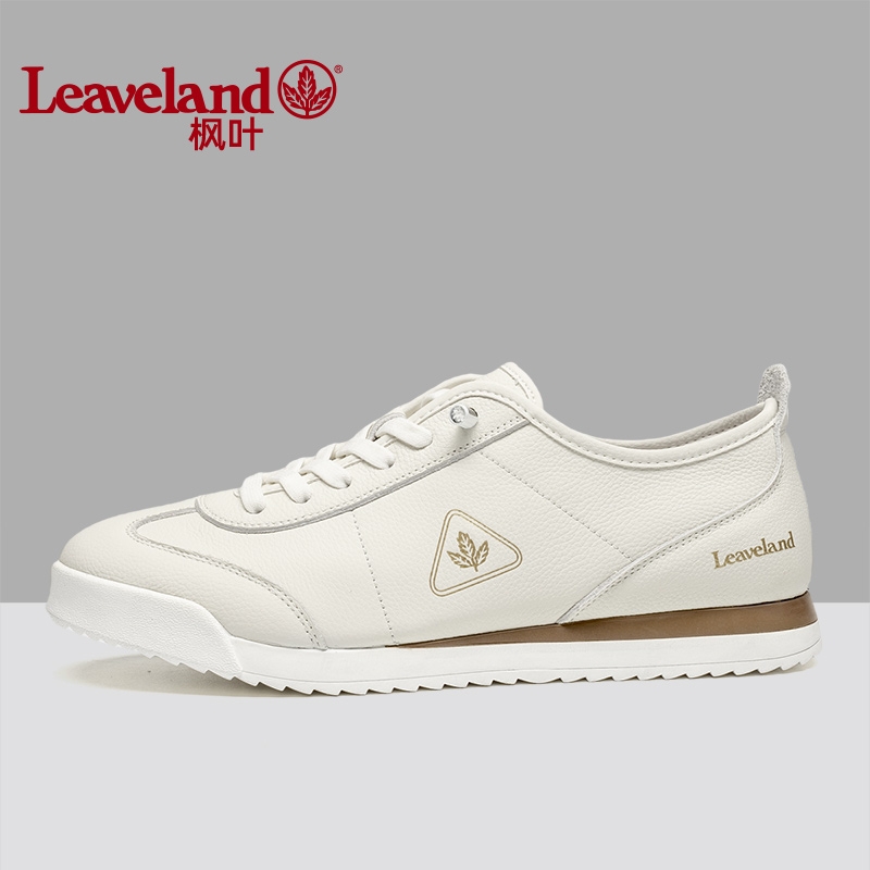 枫叶真皮运动休闲鞋懒人阿甘鞋