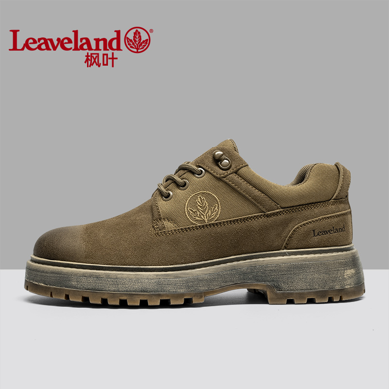 枫叶复古马丁靴低帮休闲工装鞋