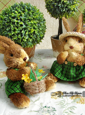 夫妇外单田园风森林系草编装饰品