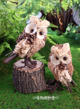 田园风森林系草编摆件结婚礼物