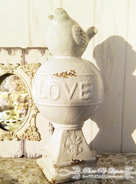 田园法式风复古陶瓷做旧字母装饰