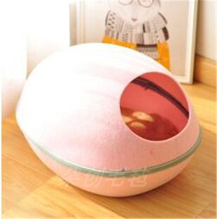 猫舍网红猫窝可拆洗半封闭夏天猫屋用毛毡窝简约蛋壳猫窝四季通用