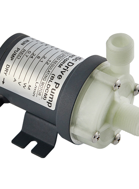 无刷磁力泵PVDF氟塑料304不锈钢 12/24V耐高温耐腐蚀循环泵耐酸碱