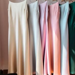19姆米100%桑蚕丝细肩带silksh100%真丝吊带连衣裙