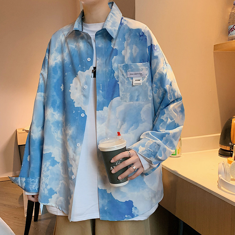 2021春夏新款港风宽松男女休闲衬衫CS08-P45控价68,男装衬衫,电商A132（原电商B245）