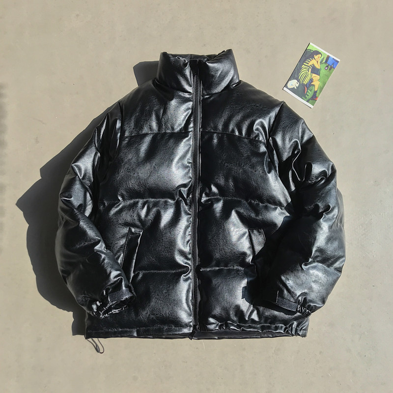 棉衣新款皮革亮面pu皮棉衣外套M711-P78,男装棉衣,电商A132（原电商B245）