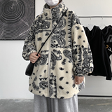 冬季新款港风大皂风腰果花羊羔毛棉衣M6688，男装棉衣，电商A132（原电商B245）