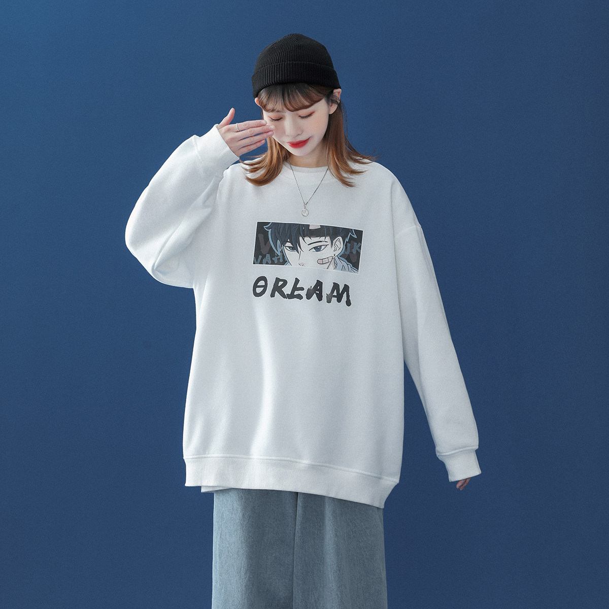 新款百搭圆领卫衣中性风备货款男女卫衣A812-P45-控68,男装卫衣,电商A132（原电商B245）