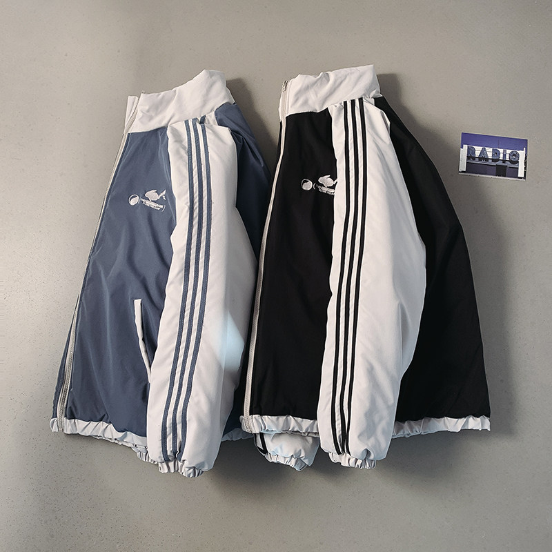 新款男休闲0刺绣港风宽松男棉衣棉服M710-P95图片