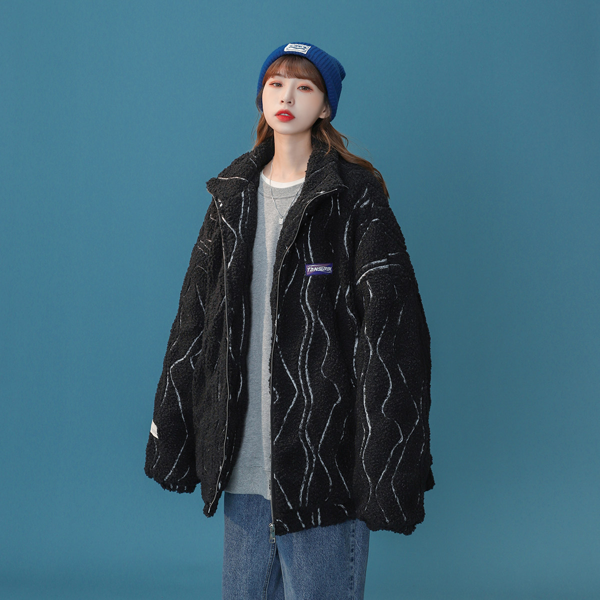 2021秋冬新款中性风百搭条纹棉衣潮棉服M6029,男装棉衣,电商A132（原电商B245）