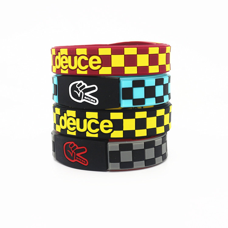 篮球手环潮牌deuce brand小清新青年版格子手环字母信条运动腕带