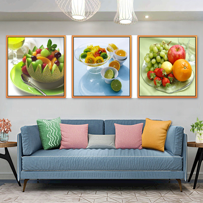 客厅装饰画沙发背景墙餐厅三联画自粘壁画中式墙纸房间寝室墙贴画,家居饰品,现代装饰画,淘宝优惠券,粉丝福利购,淘宝优惠卷