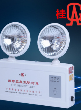 平安牌桂安牌双头应急灯消防应急灯LED消防应急照明灯ZFZDE2WDT1