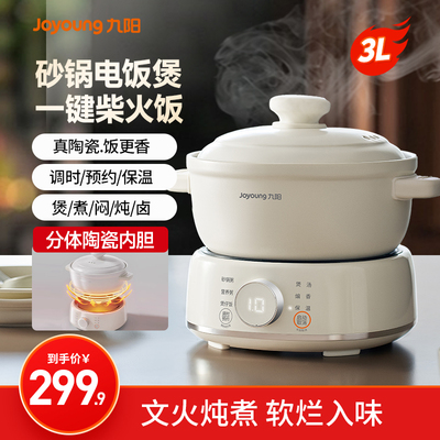九阳电饭煲家用3L升小型煲汤炖汤煲仔饭专用电炖锅官方旗舰店正品