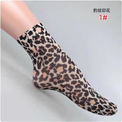 New 6-pair free shipping spring and autumn printed short socks, flower cartoon women's socks, sexy summer thin silk socks