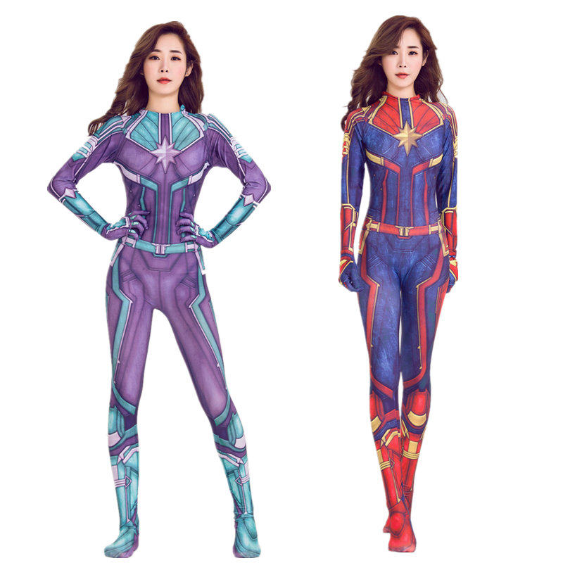 新款漫威惊奇队长captain marvel复仇者联盟4惊奇女侠cosplay服装