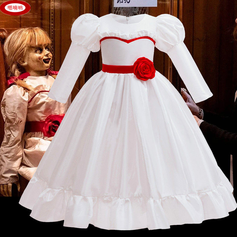 女童招魂4安娜贝尔白红色连衣裙