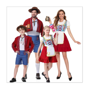 万圣节德国传统啤酒节斗牛士cos女仆装亲子幼稚园舞台话剧演出服