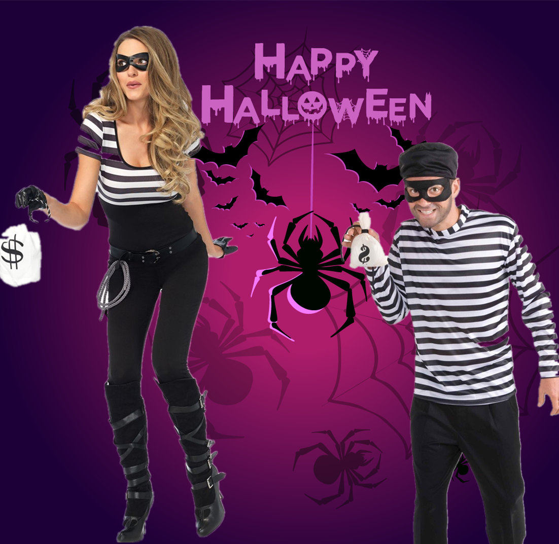 神偷cos小偷衣服窃贼服装成人儿童化妆舞会情侣装万圣节囚犯套装