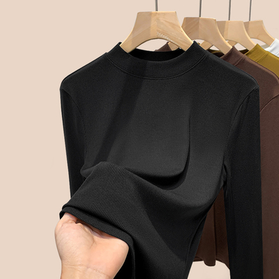 小立领打底衫女内搭秋冬保暖上衣