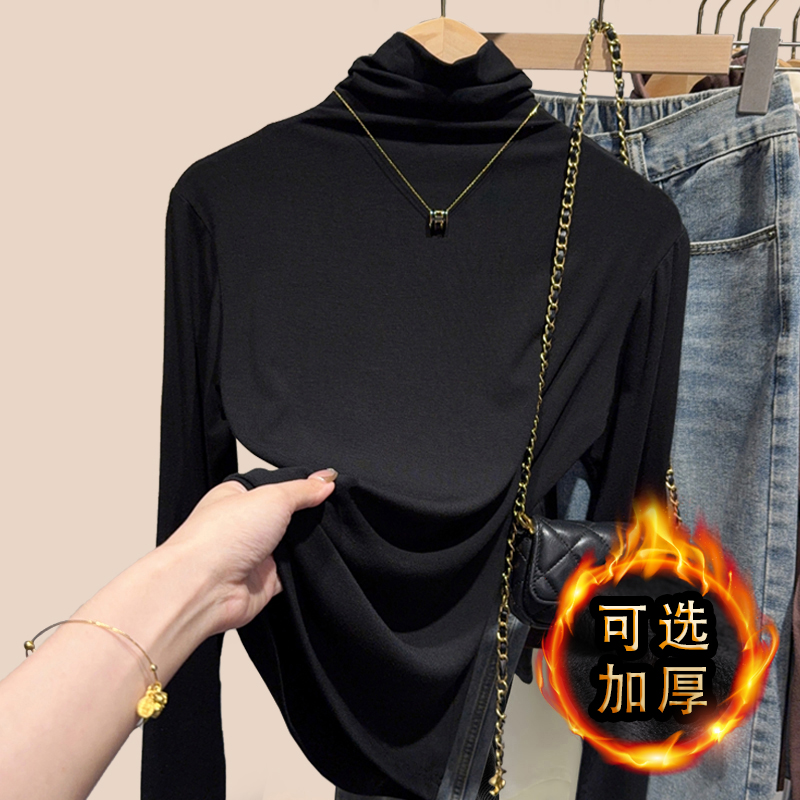 高领打底衫女秋冬针织上衣