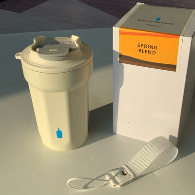 便携户外密封陶瓷内胆保温咖啡杯400ml