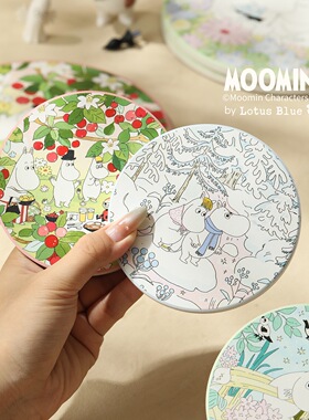 moomin吸水杯垫办公室陶瓷耐高温垫子高颜值茶杯垫锅垫