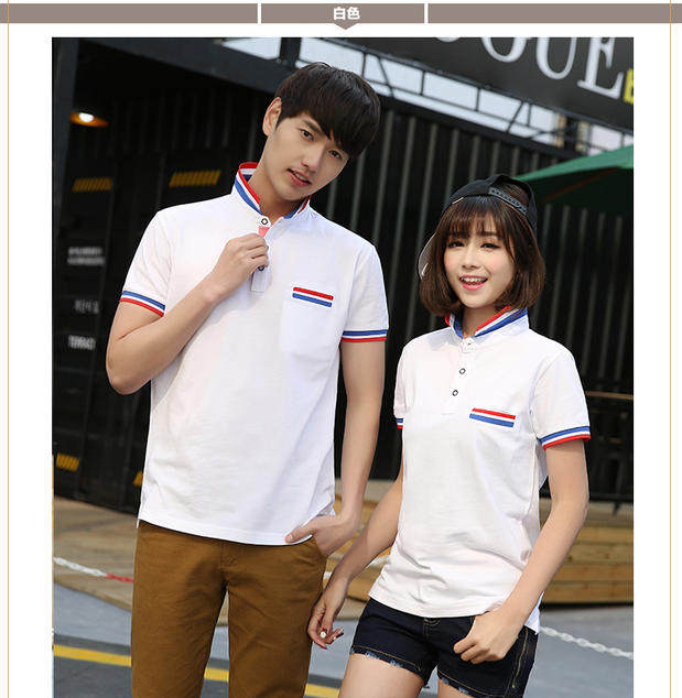 情侣装夏装2018新款polo衫有领翻领工作服短袖t恤大码男女装班服