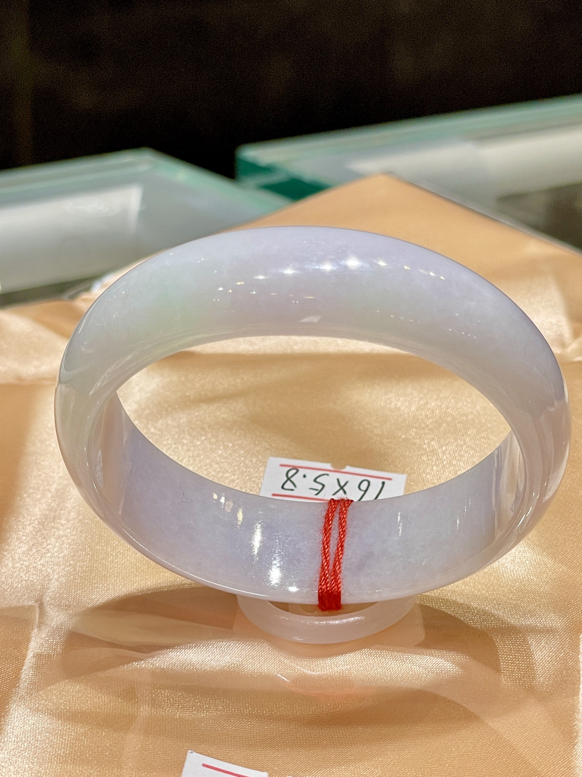 天然翡翠缅甸A货正品 冰种52圈口贵妃手镯上手大方时尚大气百搭款