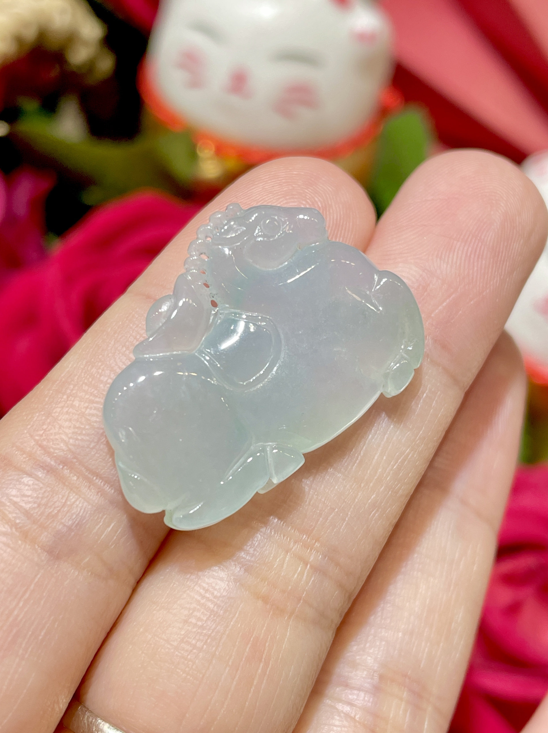 缅甸翡翠a货正品 马上有钱吊坠 细腻种水好大气好看百搭款时尚