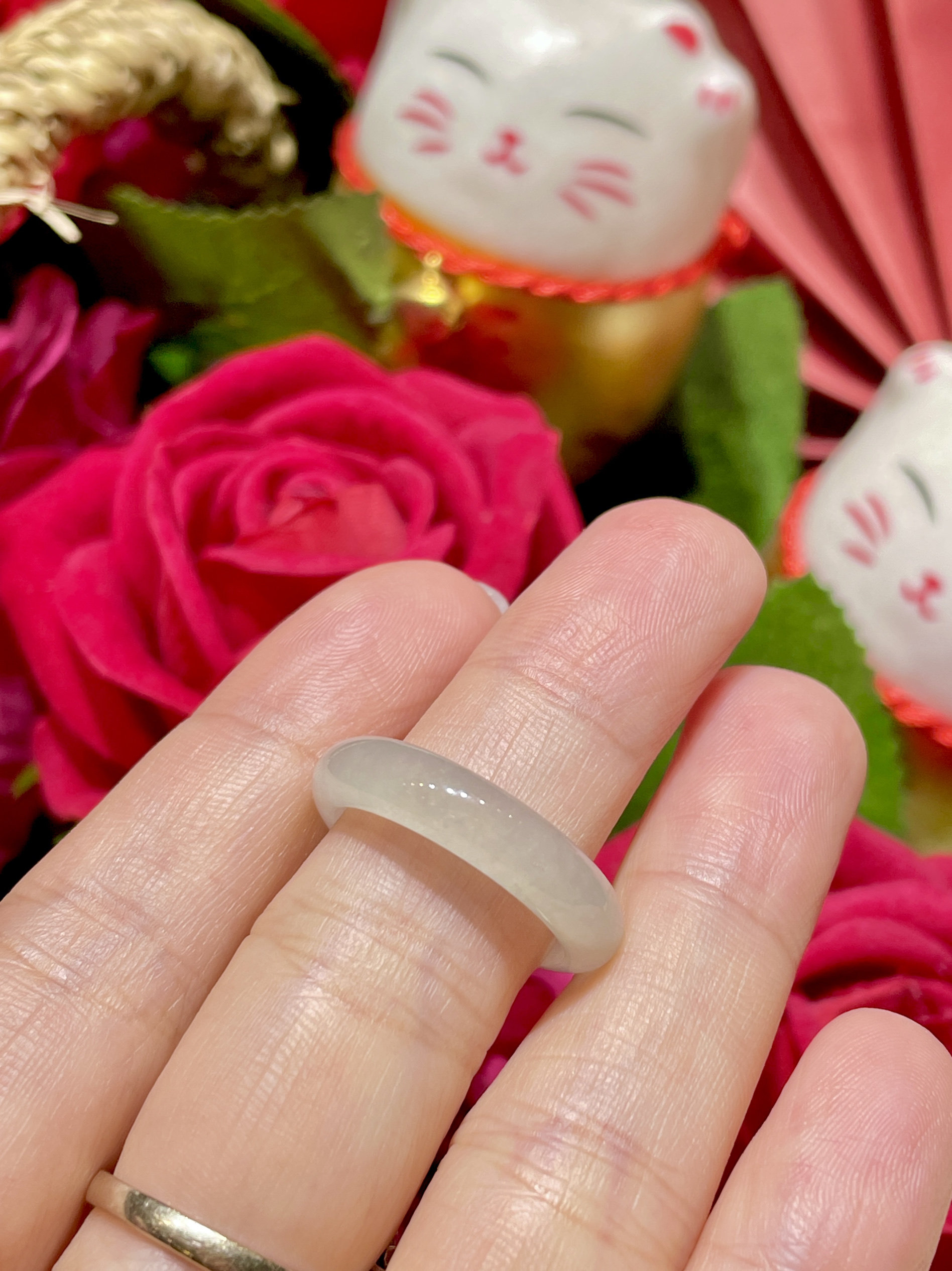 缅甸天然翡翠A货正品冰种通透戒指玉指环 适合结婚求婚送礼时尚