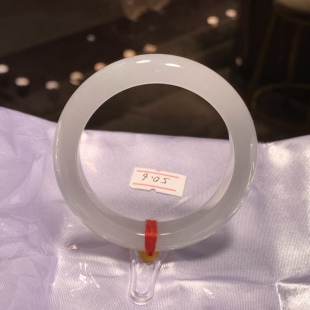 缅甸翡翠A货正品 冰种水润正圈手镯50圈口时尚百搭大气款大方好看