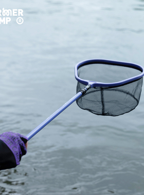 Farmer camp溪流钓小物钓抄网微物网兜捞鱼便携伸缩折叠小鱼网