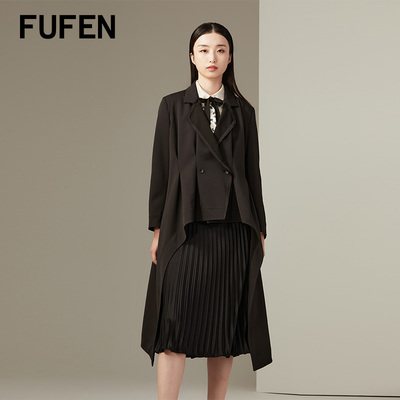 FUFEN风衣外套福芬早秋小众黑色