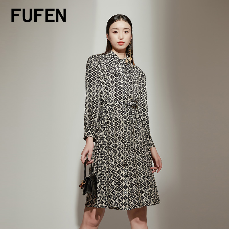 聚酯纤维流行通勤FUFEN中长