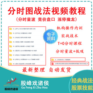 分时图战法形态指标做T涨停板分时量波交易实战精解股票视频教程