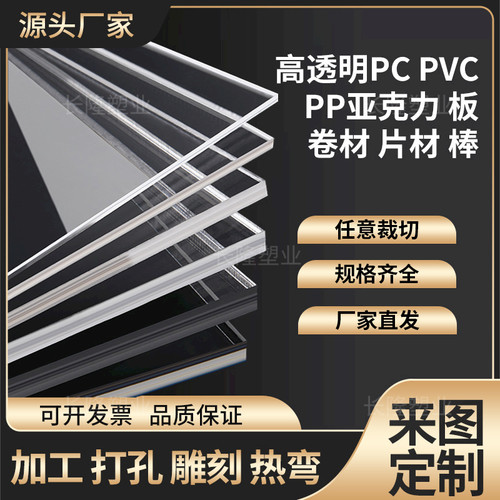 高透明阳光板片材阻燃PC板PVC