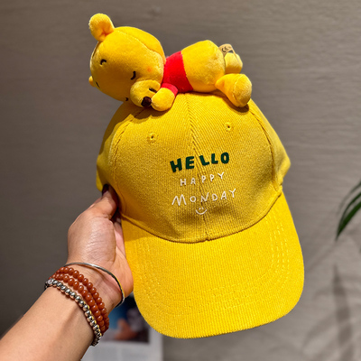 日单卡通灯芯绒三个尺寸鸭舌帽
