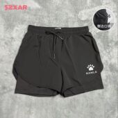 带口袋田径速干体育生防走光假两件内衬 运动训练跑步短裤 夏季 美式