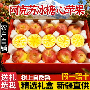包邮 阿克苏冰糖心苹果新鲜水果新疆丑苹果新疆直发 苹果礼盒